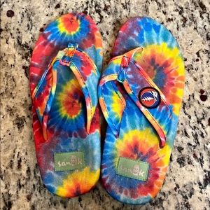 Sanuk Grateful Dead flip flops
